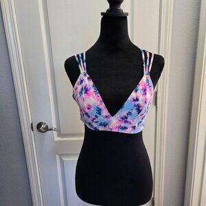 Victoria's Secret Pink Strappy Tie-Dyed Sports Bralette Sz M